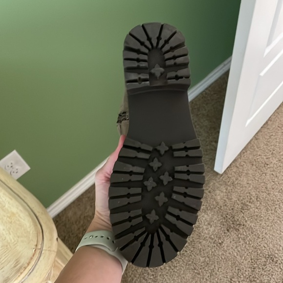 Cliffs Dark Taupe Biker Boots with Knit Detail - Picture 7 of 7